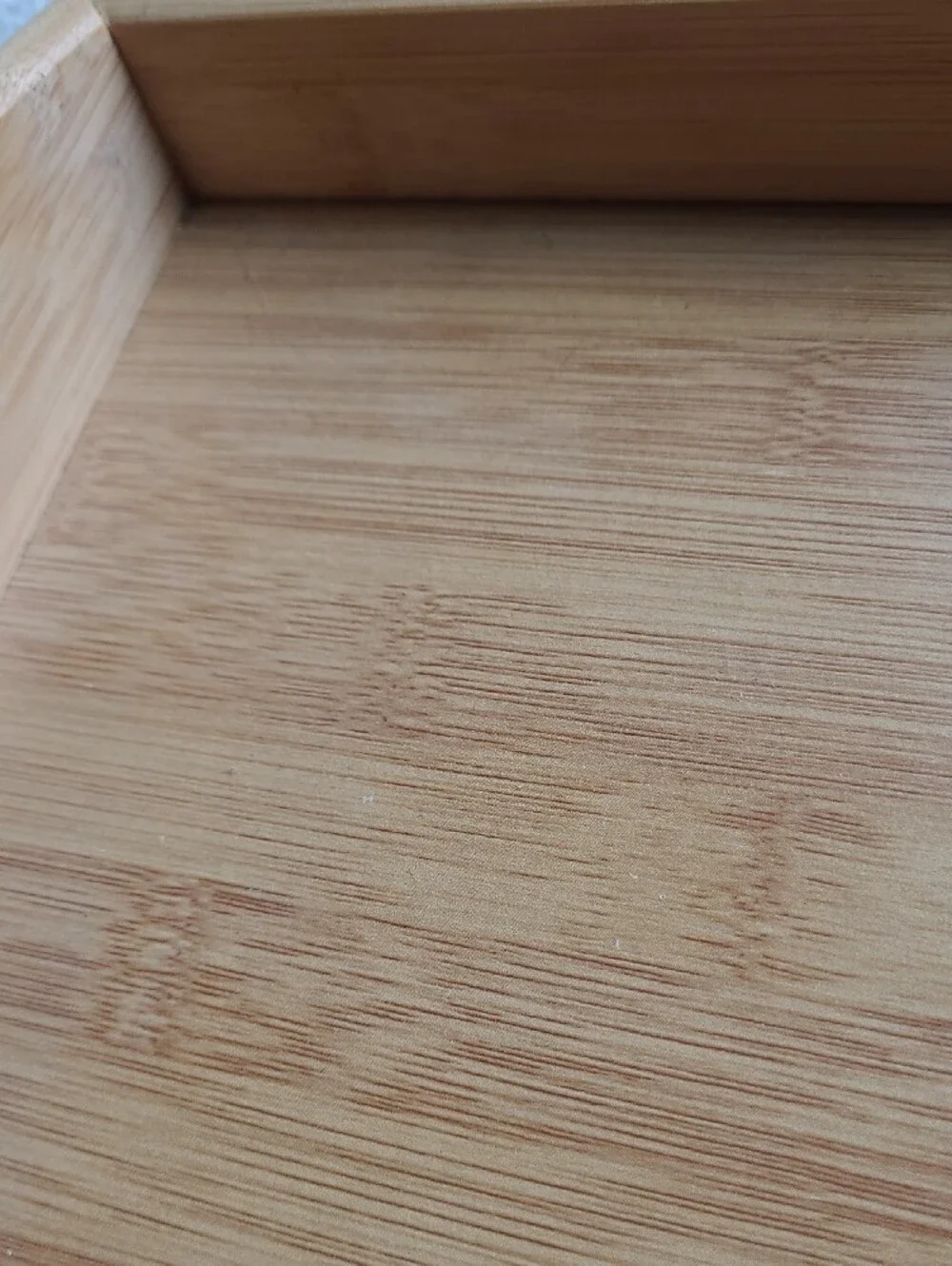 Bamboo Serving Tray with Cutout Handles - Natural